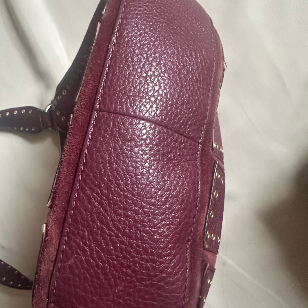 Michael Kors Red Studded Hobo Bag - Picture 7 of 7